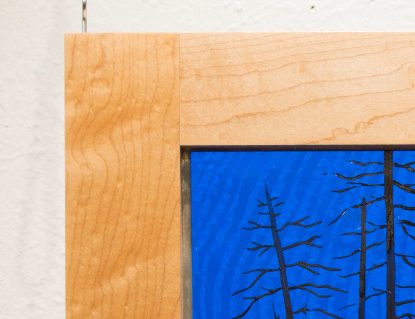 Dark Blue Birds, large window hanging