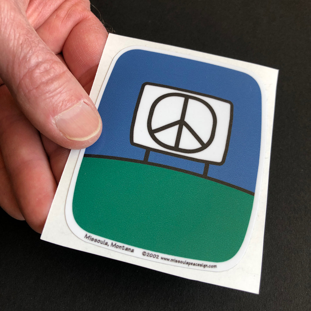 Large Peace Sign Stickers, Green  Glenn Parks