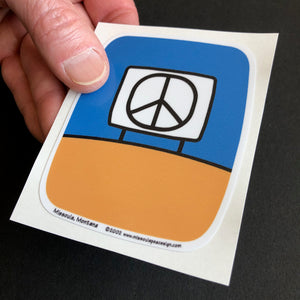 Peace Sign Stickers, Yellow  Glenn Parks