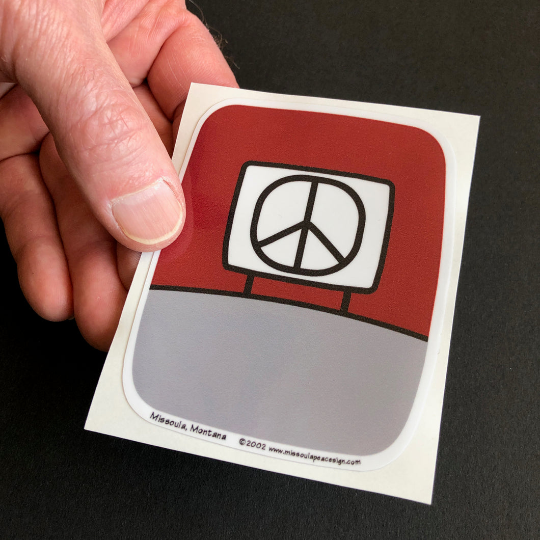 Peace Sign Stickers, Red  Glenn Parks