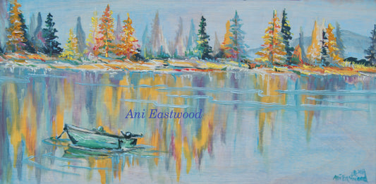 "Placid" 2019  Ani Eastwood, Original Oil on Birch